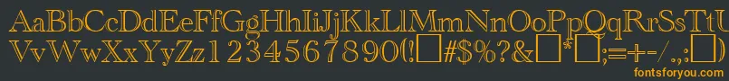 CathedralopenRegularDb Font – Orange Fonts on Black Background