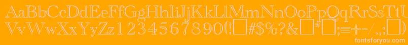 CathedralopenRegularDb Font – Pink Fonts on Orange Background