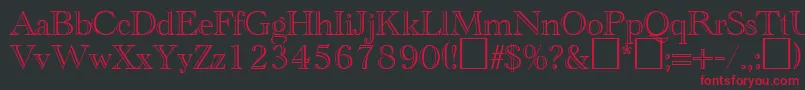 CathedralopenRegularDb Font – Red Fonts on Black Background