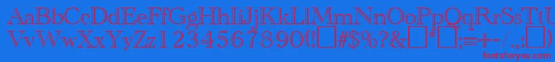 CathedralopenRegularDb Font – Red Fonts on Blue Background