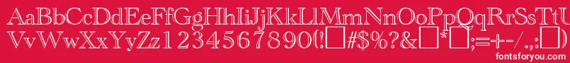 CathedralopenRegularDb Font – White Fonts on Red Background