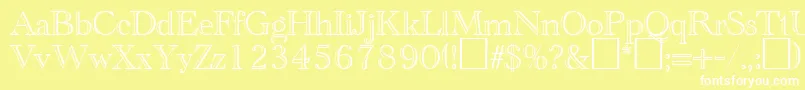 CathedralopenRegularDb Font – White Fonts on Yellow Background