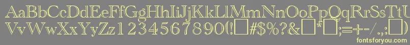 CathedralopenRegularDb Font – Yellow Fonts on Gray Background