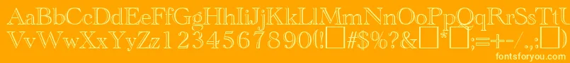 CathedralopenRegularDb Font – Yellow Fonts on Orange Background