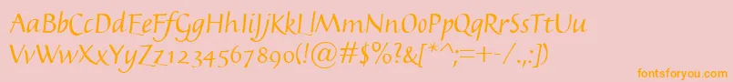 Kasper Font – Orange Fonts on Pink Background