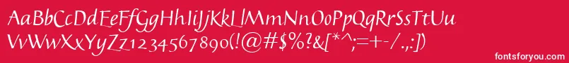 Kasper Font – White Fonts on Red Background