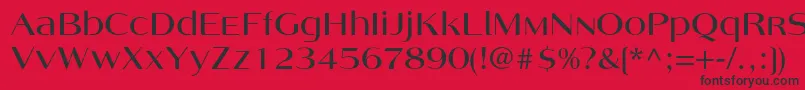 Angelicac Font – Black Fonts on Red Background