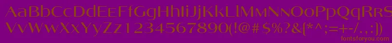Angelicac Font – Brown Fonts on Purple Background