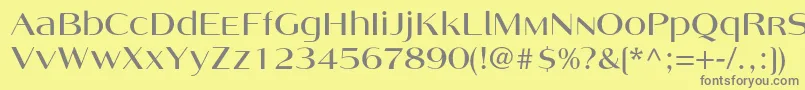 Angelicac Font – Gray Fonts on Yellow Background