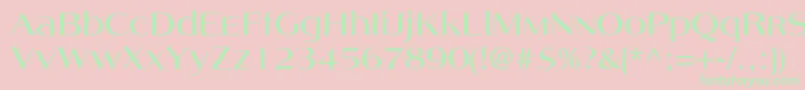 Angelicac Font – Green Fonts on Pink Background