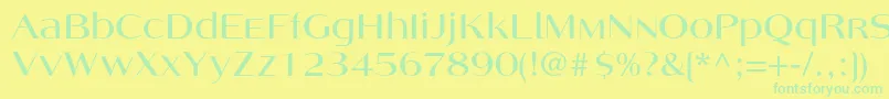 Angelicac Font – Green Fonts on Yellow Background