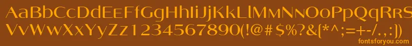 Angelicac Font – Orange Fonts on Brown Background