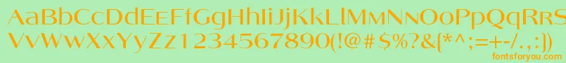 Angelicac Font – Orange Fonts on Green Background