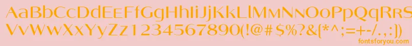 Angelicac Font – Orange Fonts on Pink Background