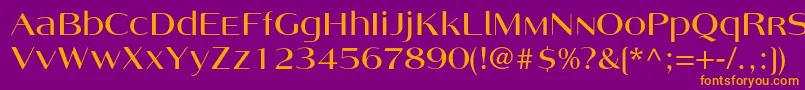 Angelicac Font – Orange Fonts on Purple Background