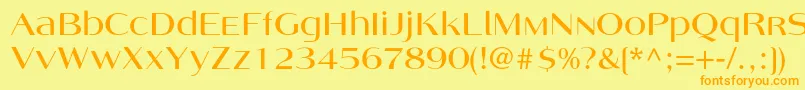 Angelicac Font – Orange Fonts on Yellow Background