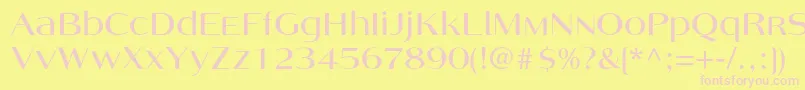 Angelicac Font – Pink Fonts on Yellow Background