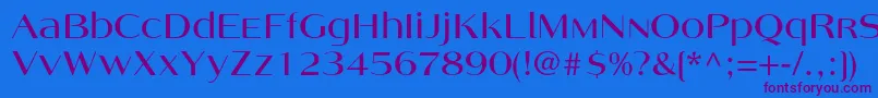Angelicac Font – Purple Fonts on Blue Background