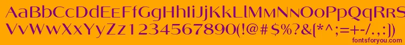 Angelicac Font – Purple Fonts on Orange Background