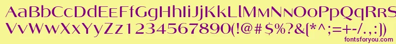 Angelicac Font – Purple Fonts on Yellow Background