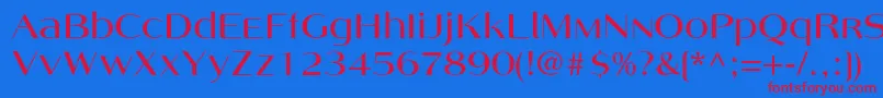 Angelicac Font – Red Fonts on Blue Background