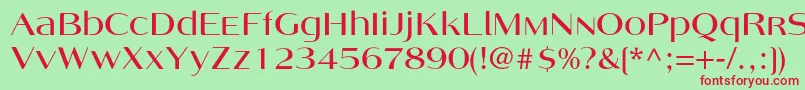 Angelicac Font – Red Fonts on Green Background