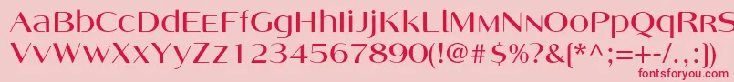 Angelicac Font – Red Fonts on Pink Background
