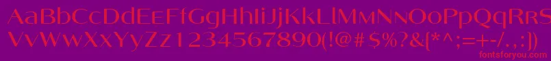 Angelicac Font – Red Fonts on Purple Background