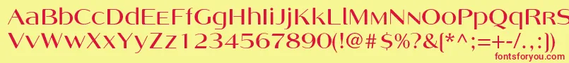 Angelicac Font – Red Fonts on Yellow Background