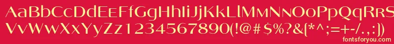 Angelicac Font – Yellow Fonts on Red Background