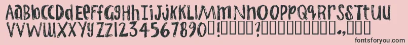 フォントJumpStart – ピンクの背景に黒い文字