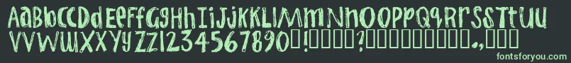 JumpStart Font – Green Fonts on Black Background