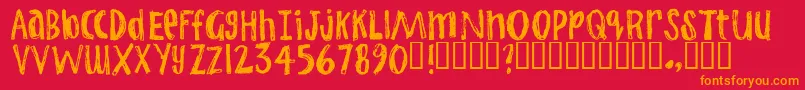 JumpStart Font – Orange Fonts on Red Background