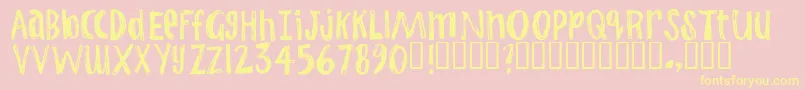 JumpStart Font – Yellow Fonts on Pink Background