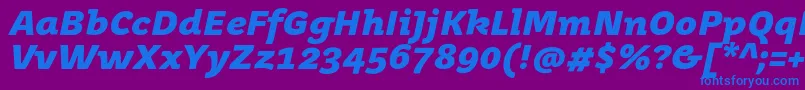 JuvenismediumBolditalic Font – Blue Fonts on Purple Background