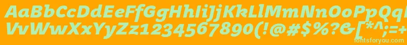 JuvenismediumBolditalic Font – Green Fonts on Orange Background