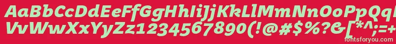 JuvenismediumBolditalic Font – Green Fonts on Red Background