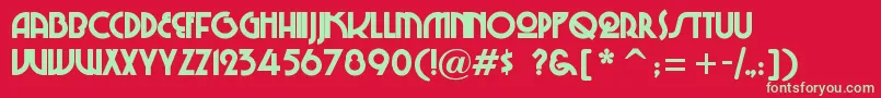 ChiTown Font – Green Fonts on Red Background