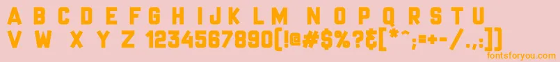 MrHeadlinesFancy Font – Orange Fonts on Pink Background