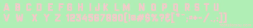 MrHeadlinesFancy Font – Pink Fonts on Green Background