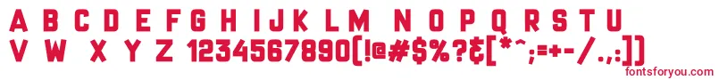 フォントMrHeadlinesFancy – 赤い文字