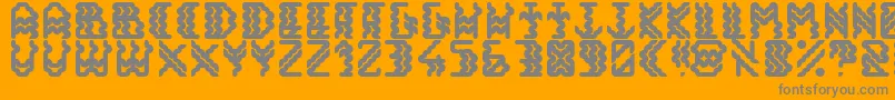 フォントAlisios – オレンジの背景に灰色の文字