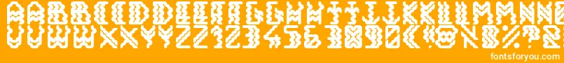 Fonte Alisios – fontes brancas em um fundo laranja