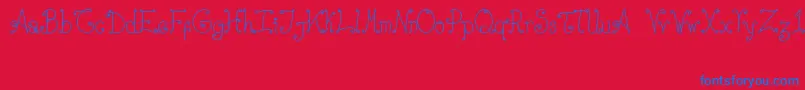 Elizabeth Font – Blue Fonts on Red Background