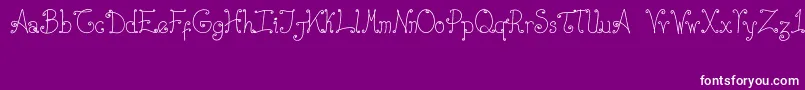 Elizabeth Font – White Fonts on Purple Background