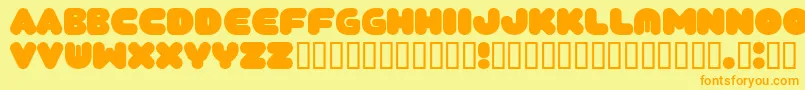 Tantor Font – Orange Fonts on Yellow Background