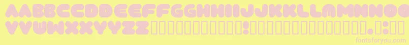 Tantor Font – Pink Fonts on Yellow Background