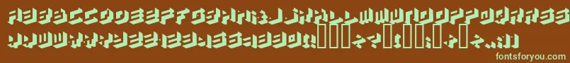 Simpletype-fontti – vihreät fontit ruskealla taustalla