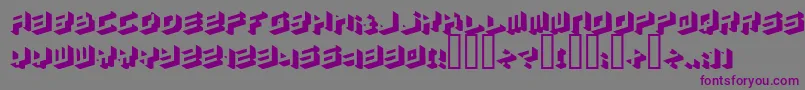 Czcionka Simpletype – fioletowe czcionki na szarym tle