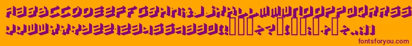 Simpletype-fontti – violetit fontit oranssilla taustalla